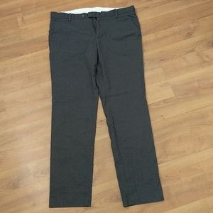Charcoal slim fit dress pants.